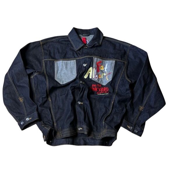 Vintage Y2K FUBU Fat Albert Denim Jacket Trucker 3XL - Picture 1 of 8